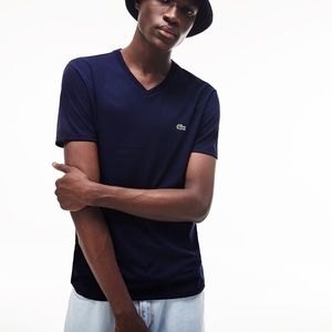 Lacoste v-neck tee Navy